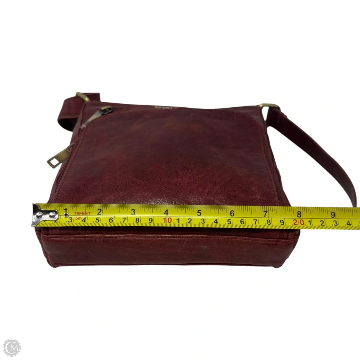 Leather Crossbody By Estalon, Size: Medium