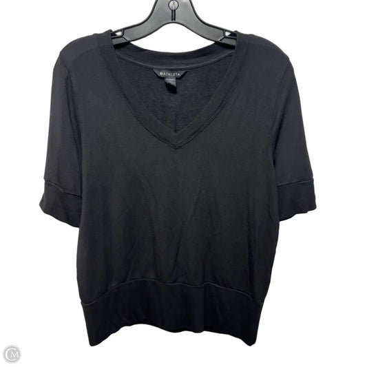 Top Short Sleeve By Athleta In Black, Size: S