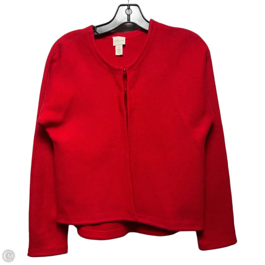 Sweater Cardigan By Chicos In Red, Size: 4