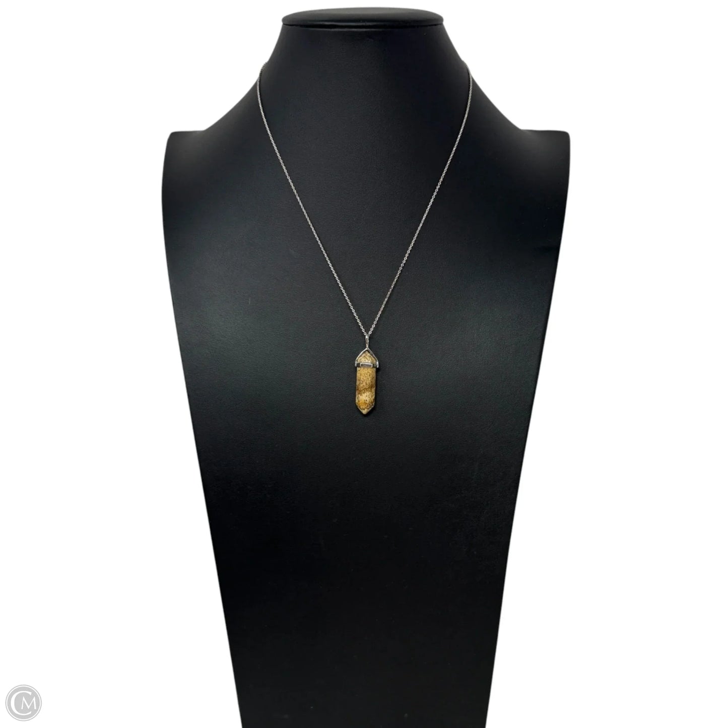 Sterling Silver & Picture Jasper Point Pendant Necklace
