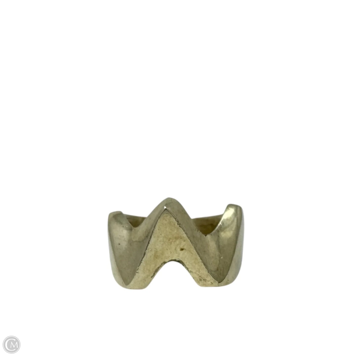 Mexican Sterling Silver Modernist Wave Ring, Size: 7.5