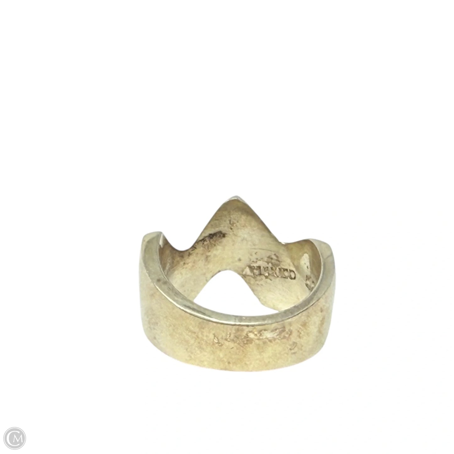 Mexican Sterling Silver Modernist Wave Ring, Size: 7.5