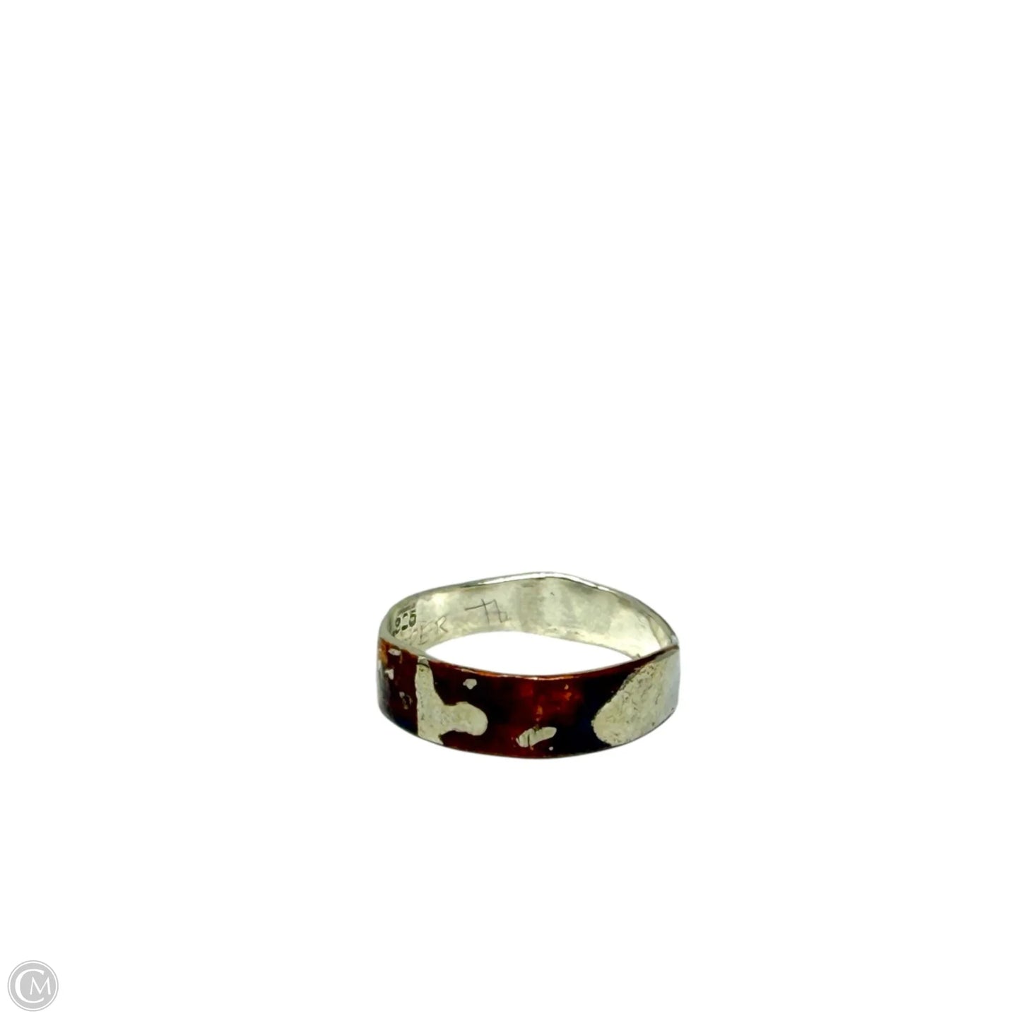 Copper & Sterling Silver Band Ring, Size: 7