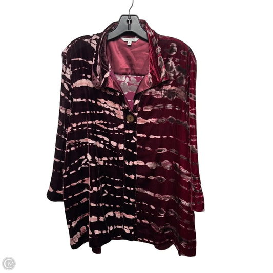 Top Long Sleeve By John Mark In Maroon, Size: Xl