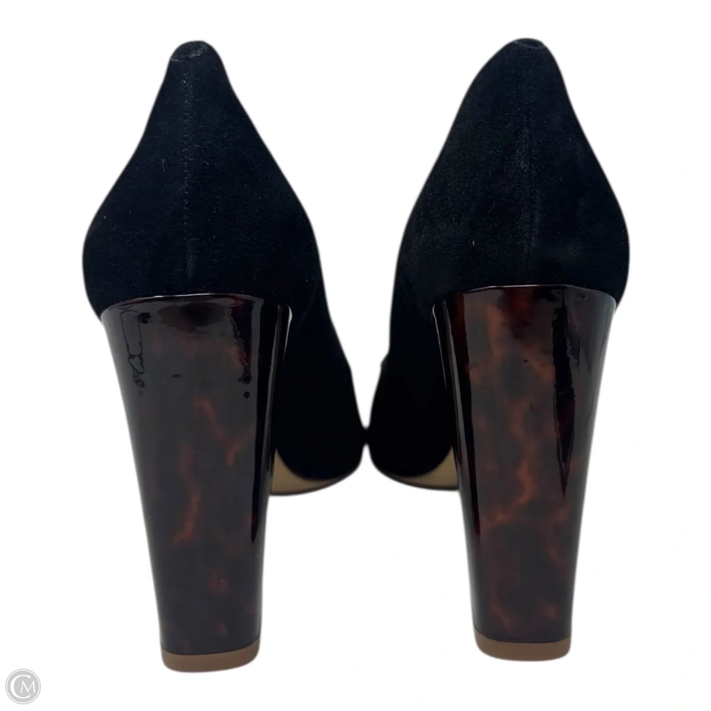 Suede Tortoiseshell Shoes Heels Block By J. Crew In Black & Brown, Size: 9.5