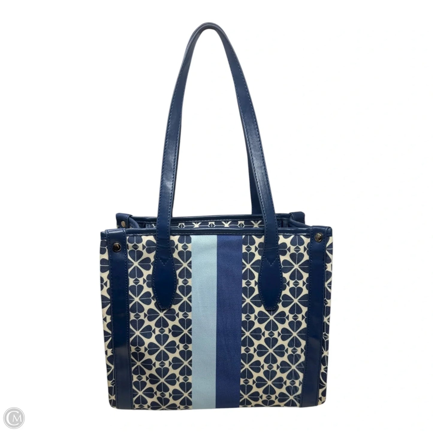 Spade Flower Jacquard Stripe Market Tote Designer By Kate Spade, Size: Medium