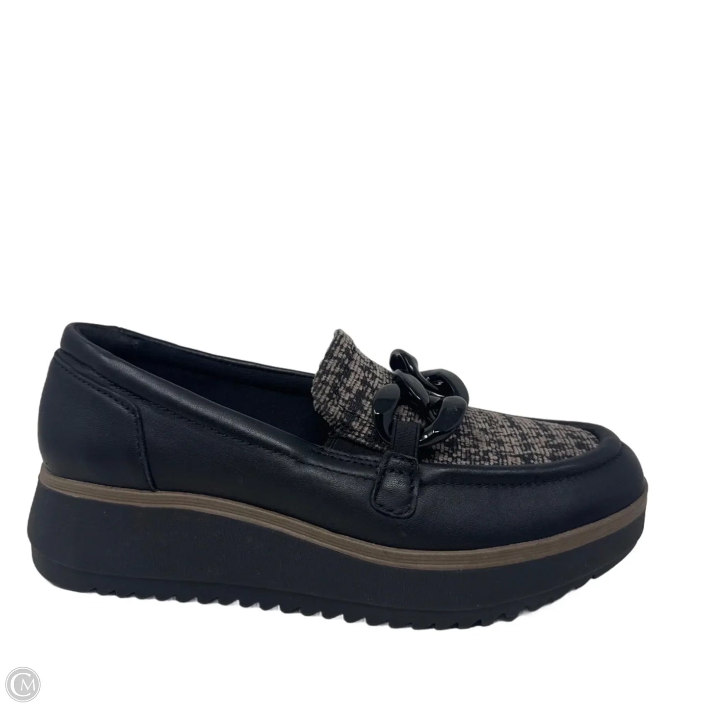 Shoes Heels Wedge By Clarks In Black & Brown, Size: 7