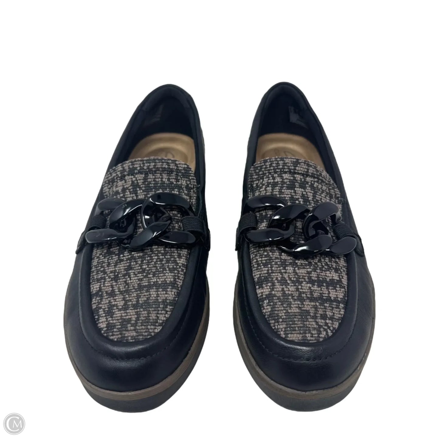 Shoes Heels Wedge By Clarks In Black & Brown, Size: 7