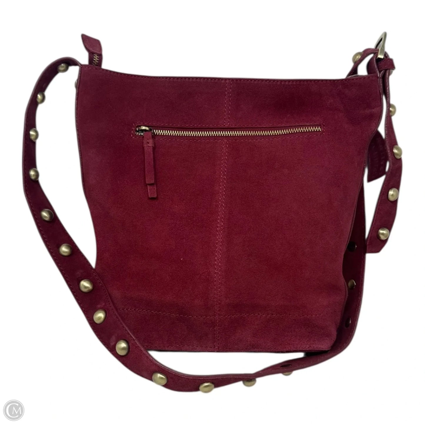 Suede Studded Handbag Leather Unbranded, Size: Medium