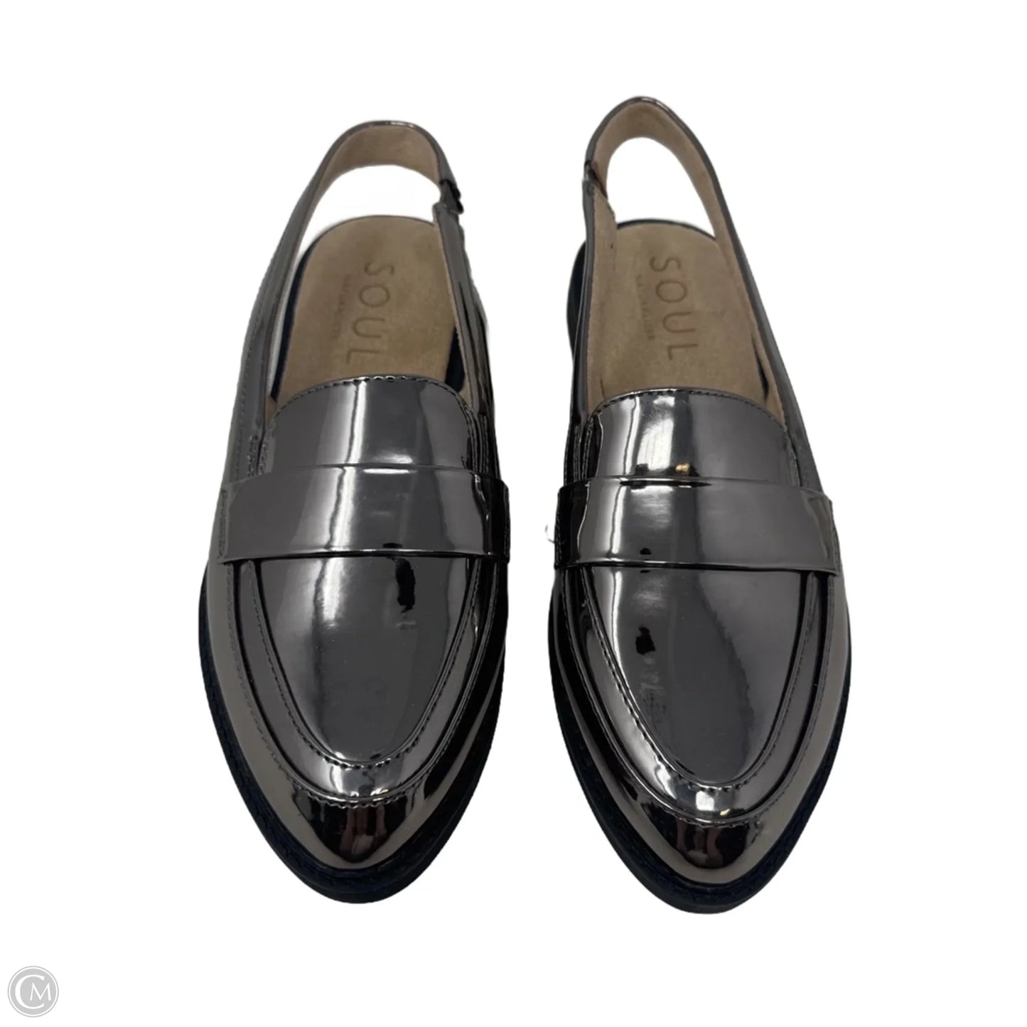 Metallic Slingback Loafers Shoes Flats By Naturalizer In Bronze, Size: 7
