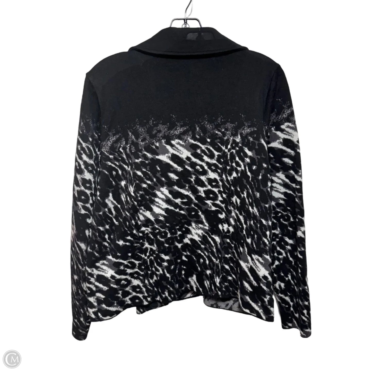 Jacket Moto By Chicos In Animal Print, Size: L