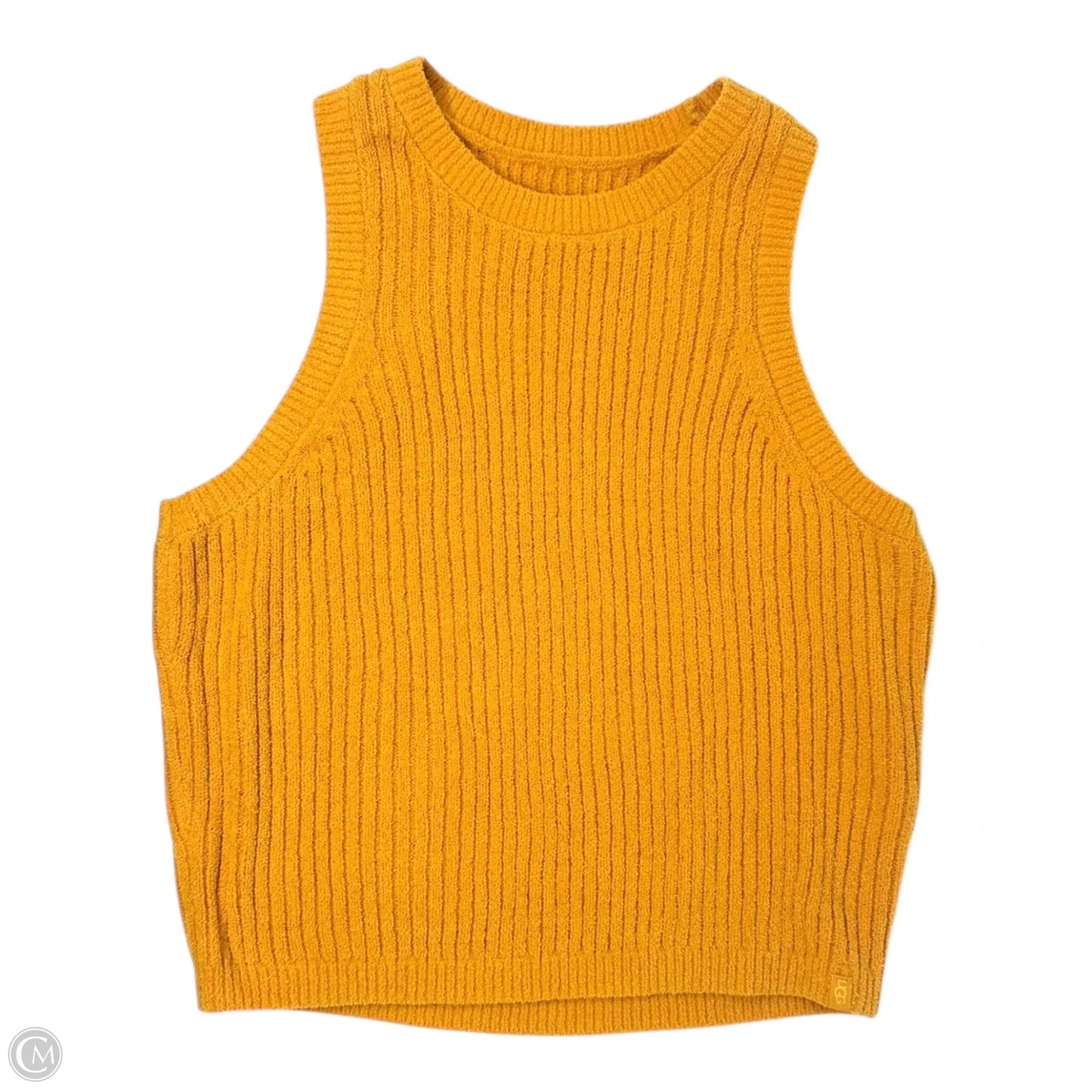 Top Sleeveless Designer By Ugg In Yellow, Size: M