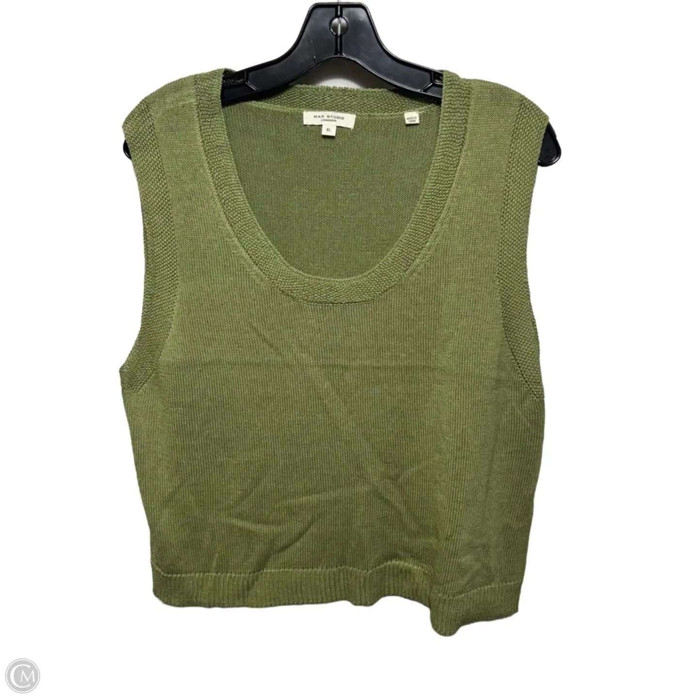 Vest Sweater By Max Studio In Green, Size: Xl