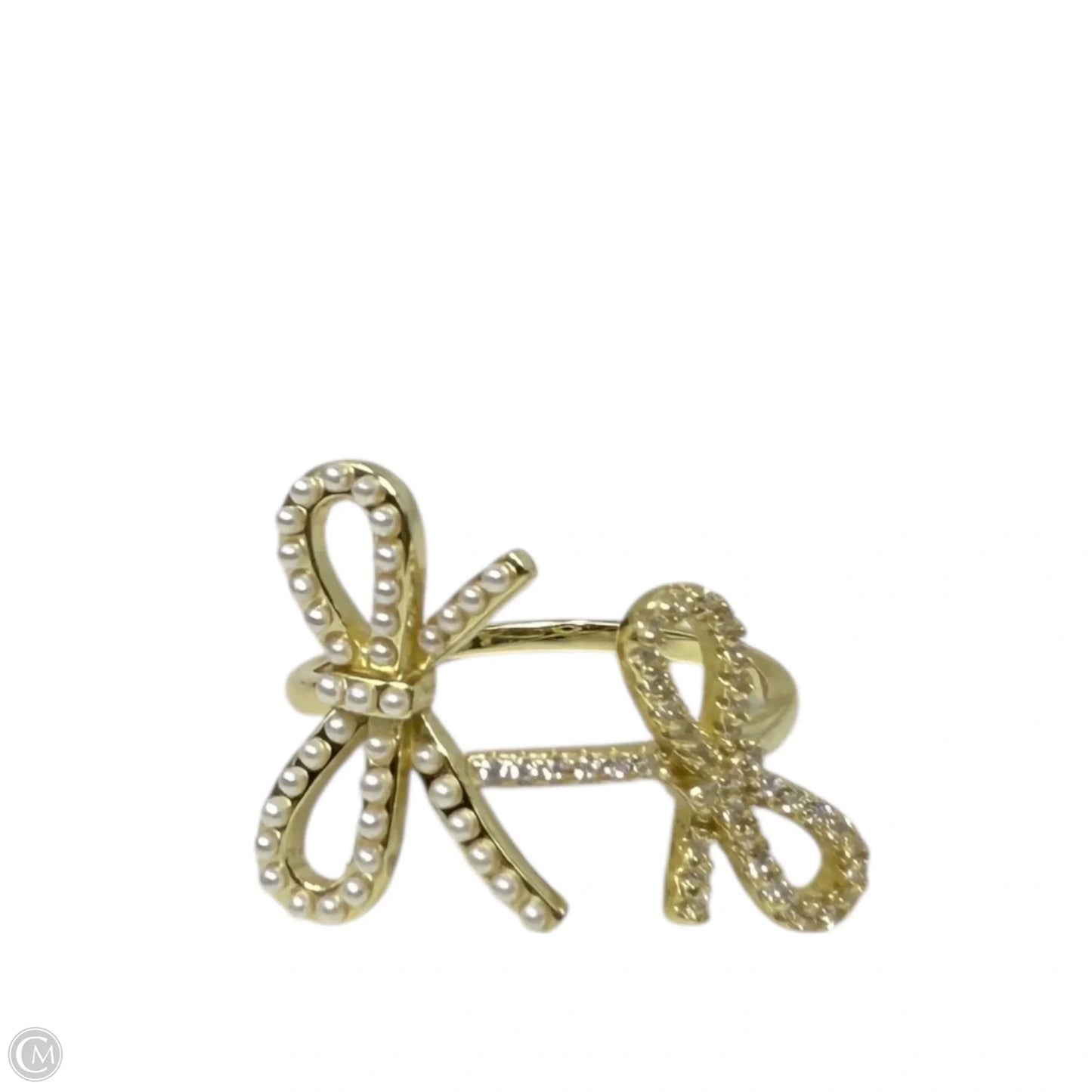 Gold Over Sterling Silver Adjustable Multi Bow Ring