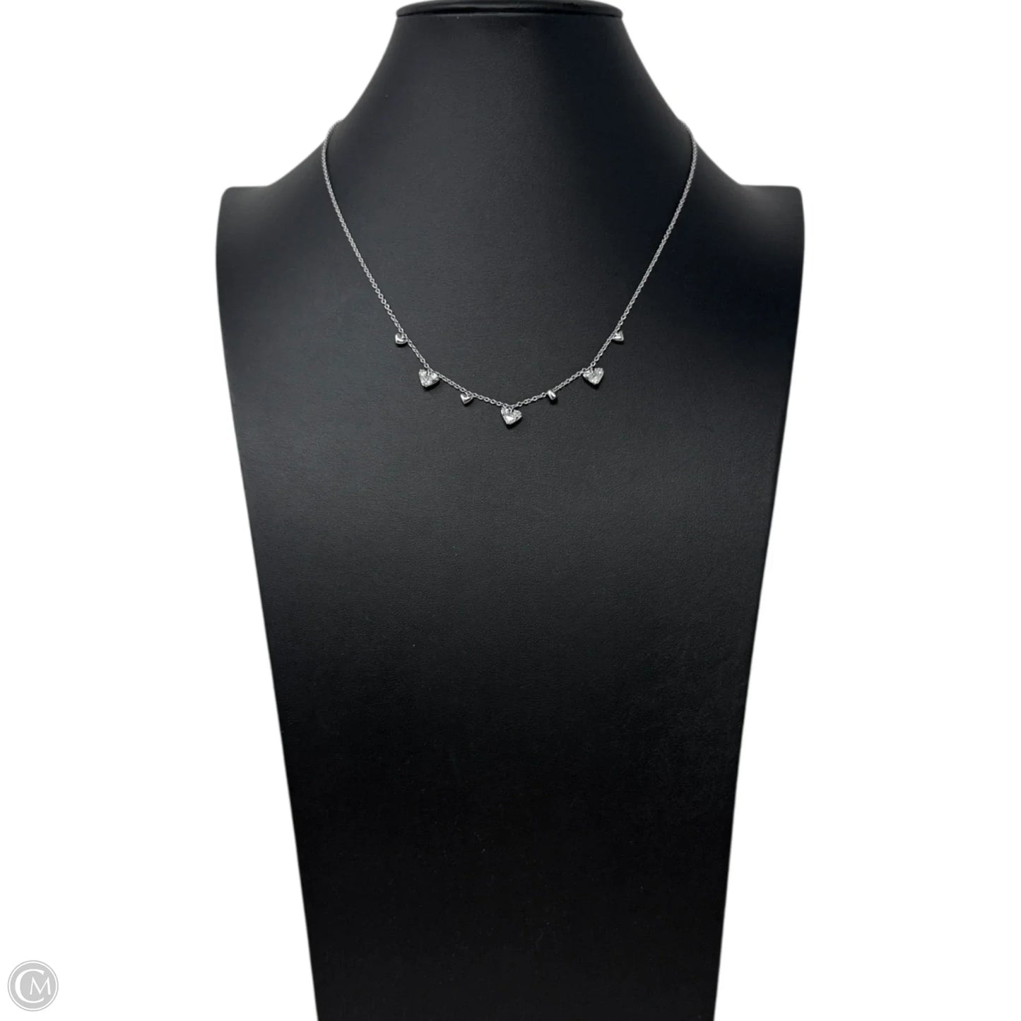 Haven Heart Choker Necklace in White Cubic Zirconia, Rhodium-Plated By Kendra Scott