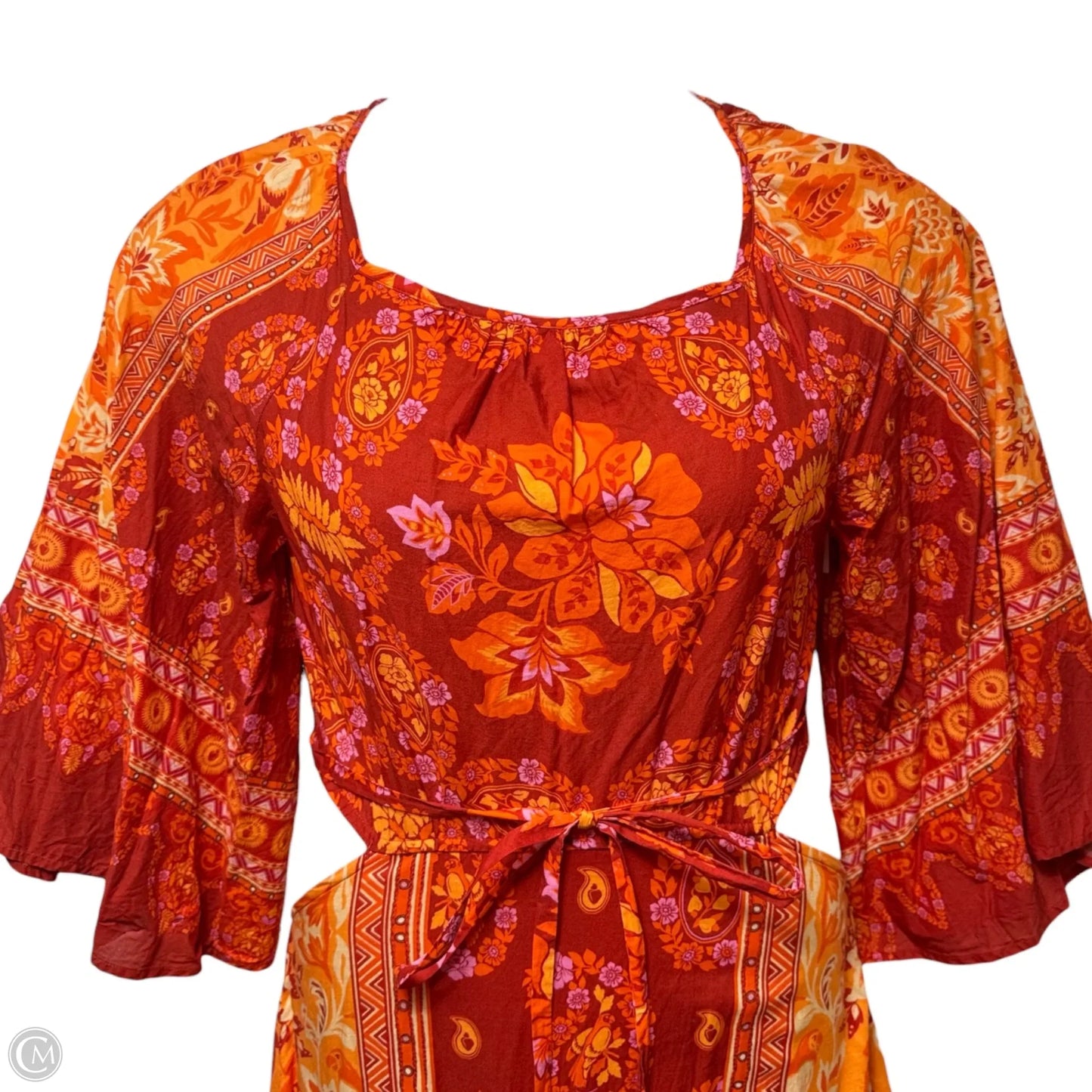 Combuco Cutout Maxi Dress By Farm Rio In Floral Print, Size: M