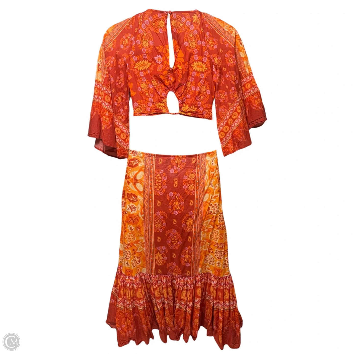 Combuco Cutout Maxi Dress By Farm Rio In Floral Print, Size: M