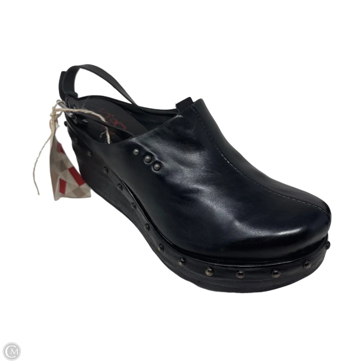 Puck Wedge Slingback Clog By A.S. 98 In Black, Size: 10.5