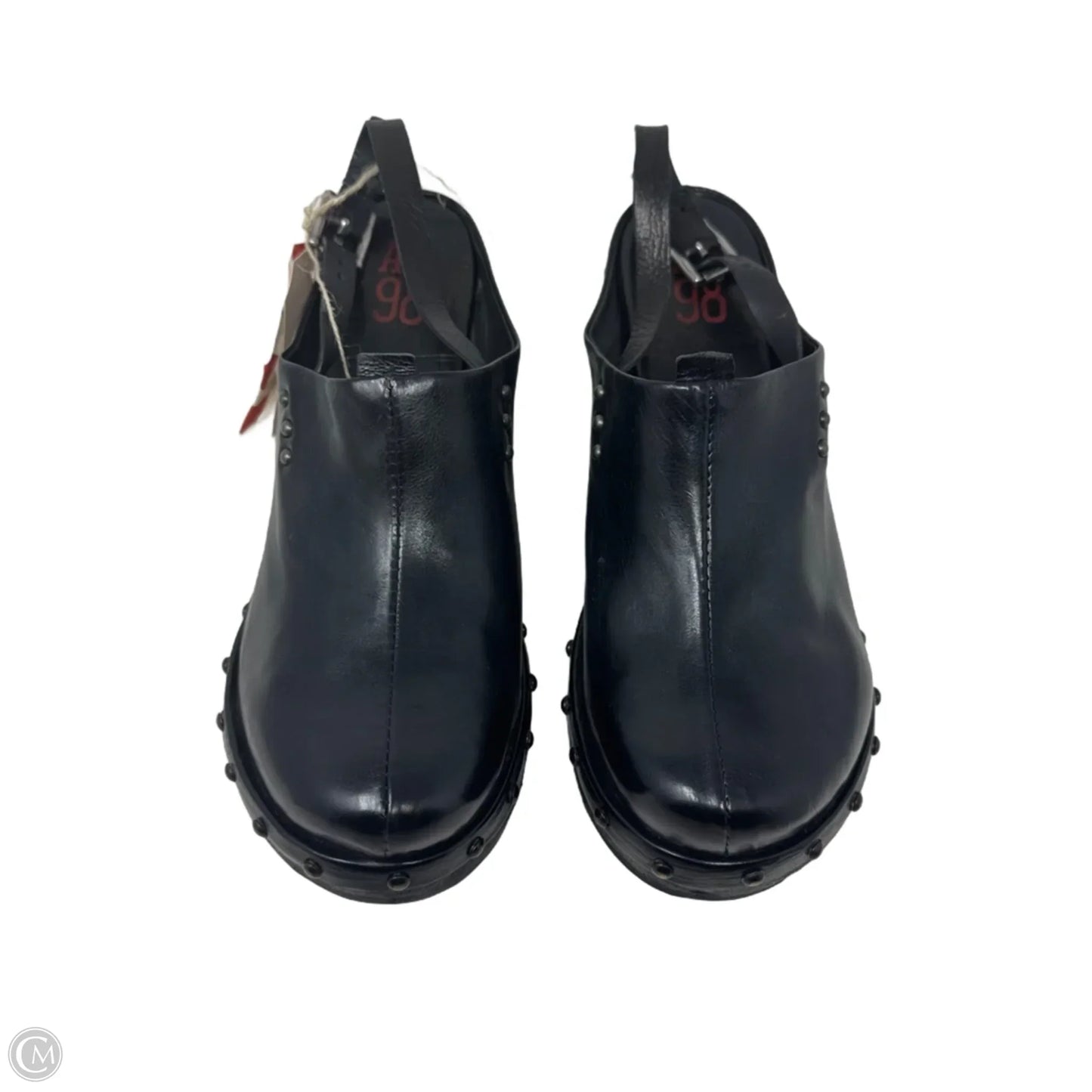 Puck Wedge Slingback Clog By A.S. 98 In Black, Size: 10.5