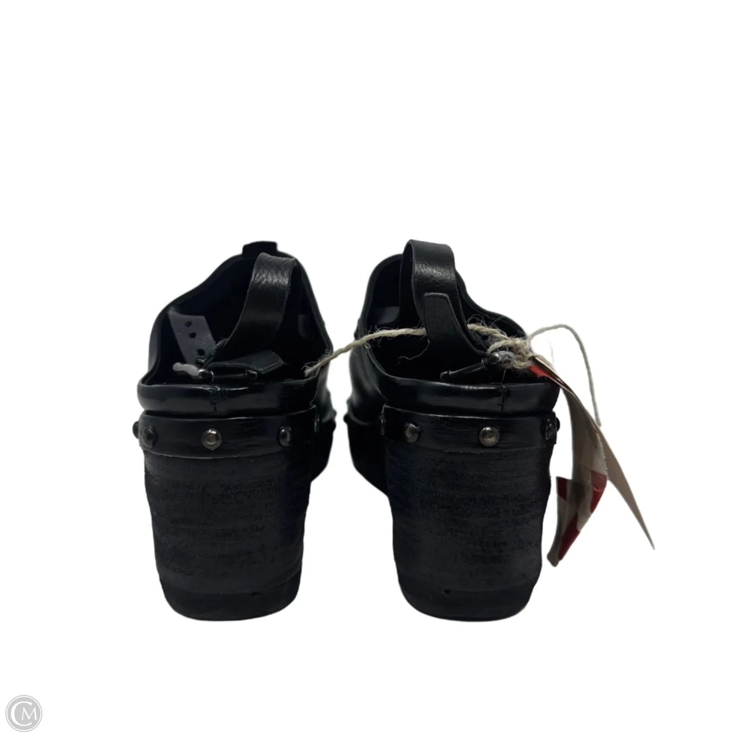 Puck Wedge Slingback Clog By A.S. 98 In Black, Size: 10.5