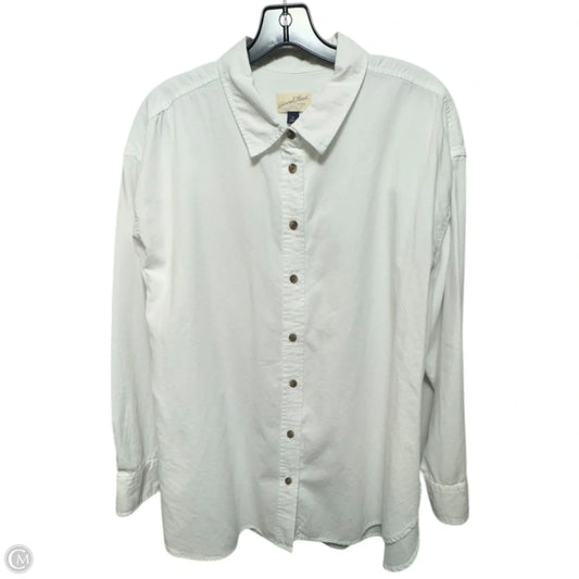 Top Long Sleeve By Universal Thread In White, Size: Xl