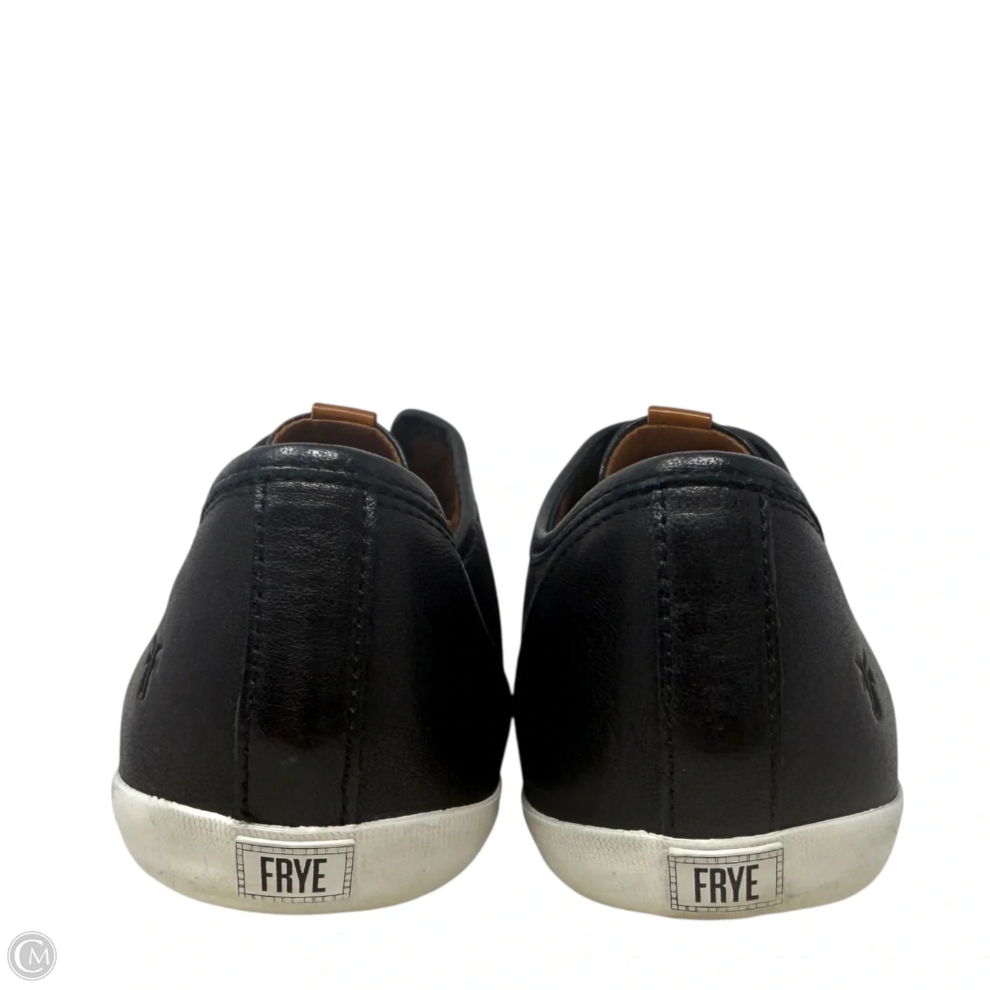 Maya Slip-On Leather Sneakers Designer By Frye In Black, Size: 11