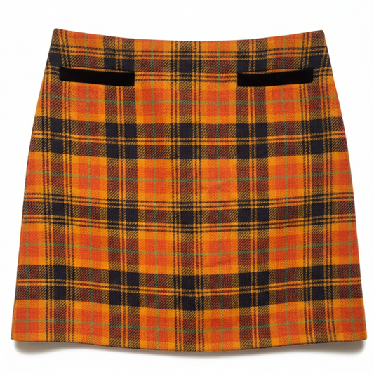 Mini Skirt By Hobbs In Plaid Pattern, Size: 8