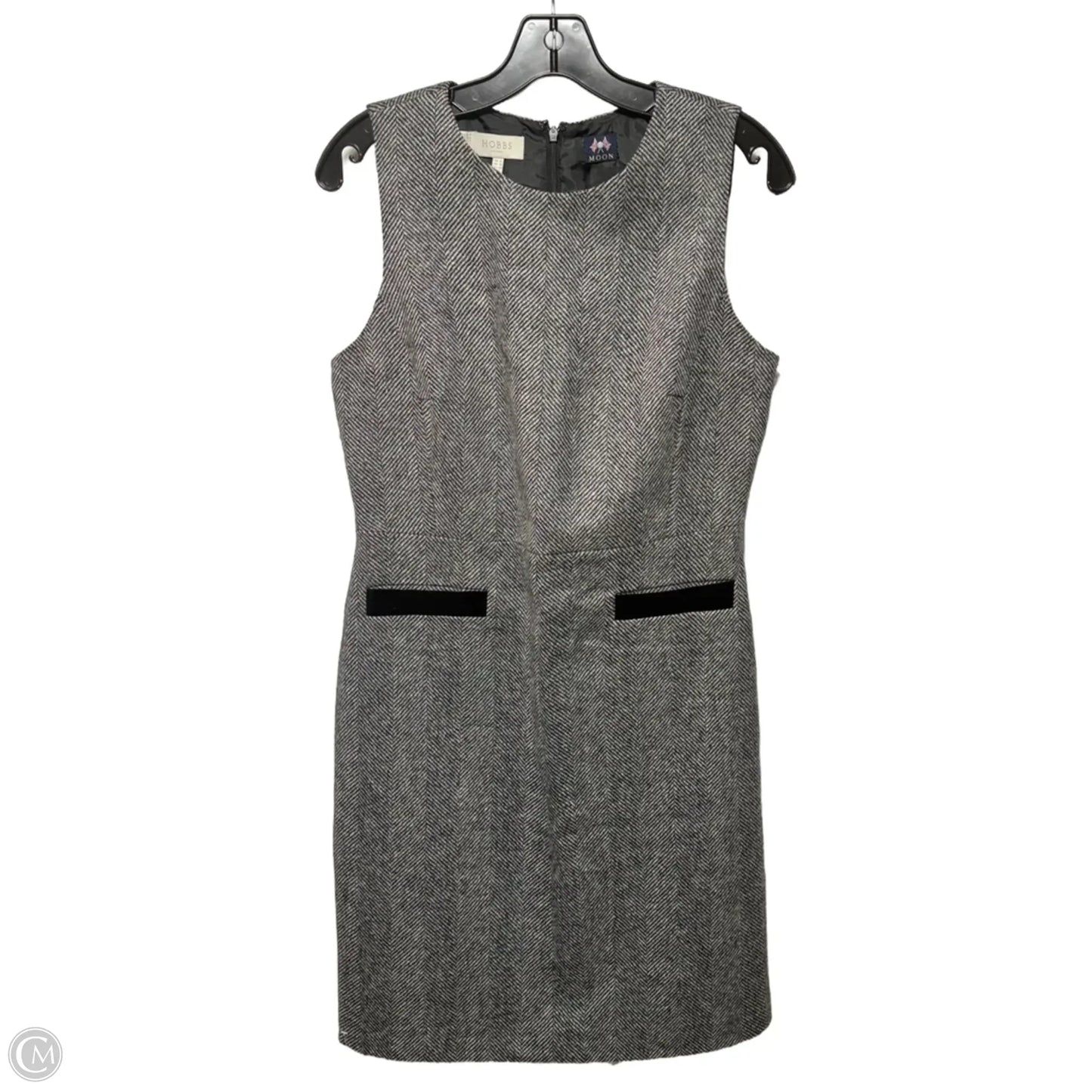 Lucia Wool Dress By Hobbs In Black & Cream, Size: 8