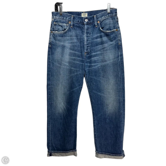 Cora high-rise, relaxed crop Jeans By Citizens Of Humanity In Blue Denim, Size: 27