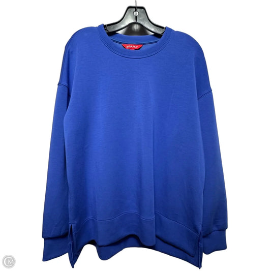 Athletic Top Long Sleeve Crewneck By Spanx In Blue, Size: M