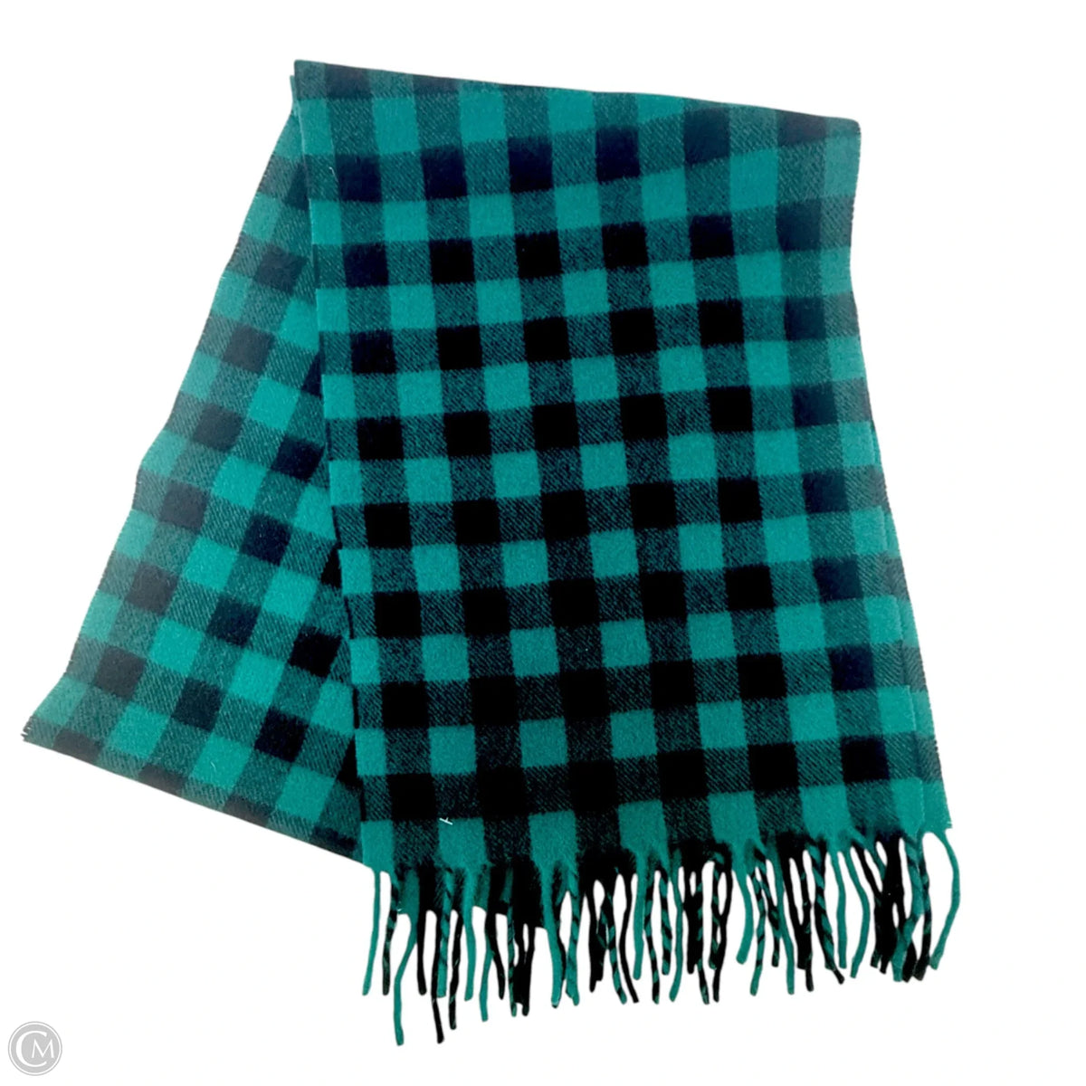 Lambswool Long Fringed Check Scarf By Gap