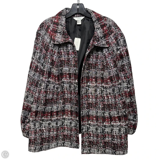 Metallic Jacquard Coat By Cj Banks In Multi-colored, Size: 1x