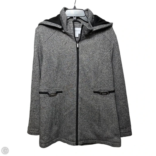 Removable Hood Coat By Liz Claiborne In Grey, Size: L