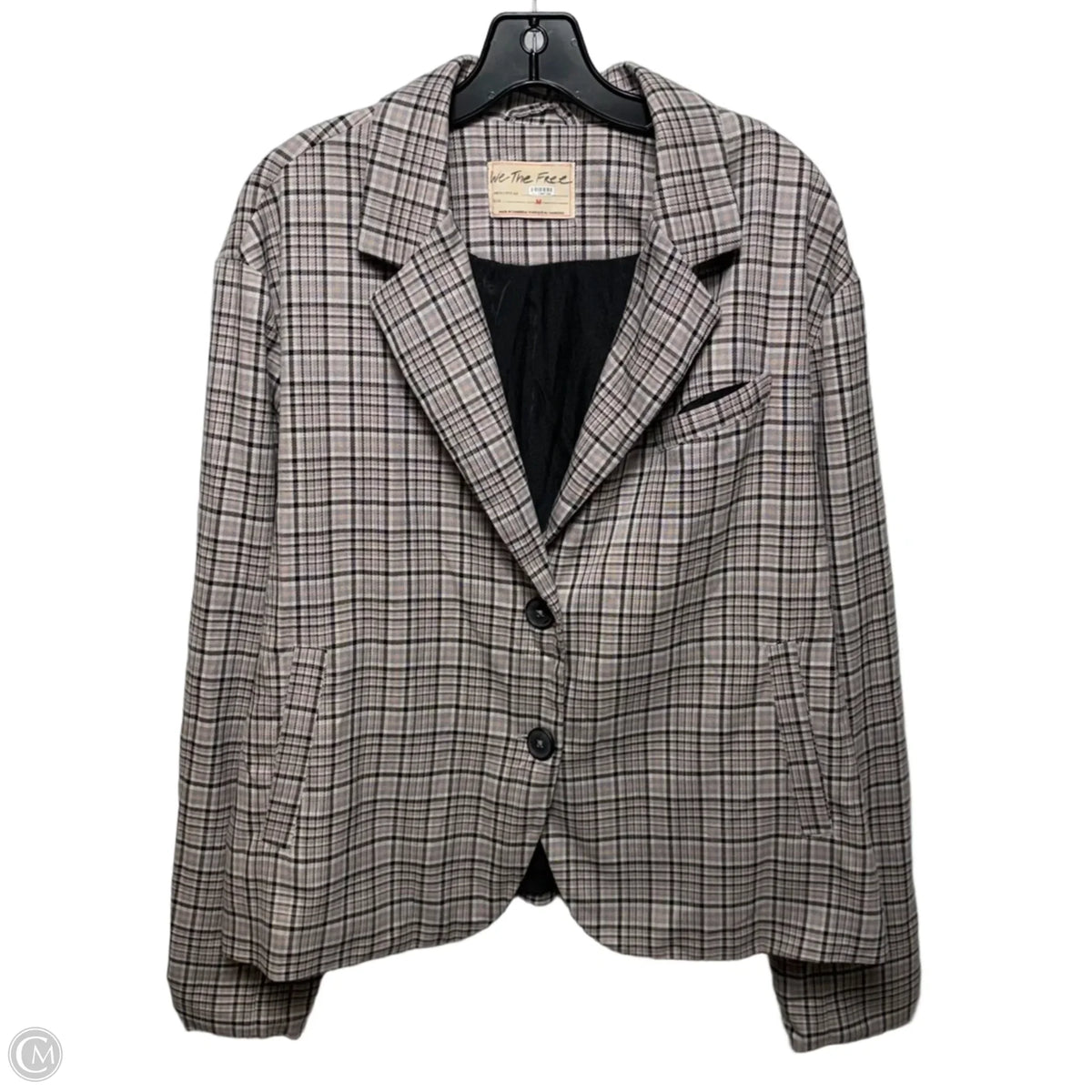 Jacket Blazer By We The Free In Plaid Pattern, Size: M