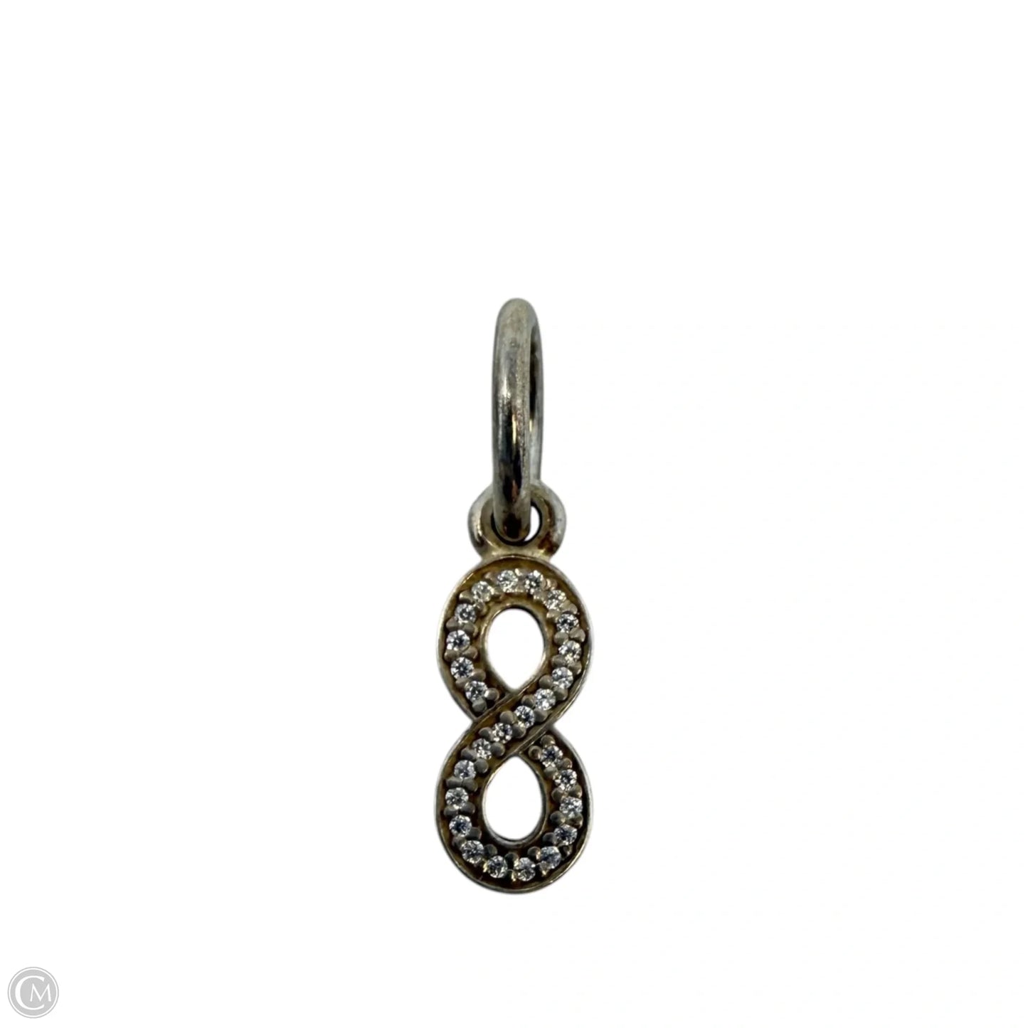 Sterling Silver & CZ Pave Symbol of Infinity Dangle Charm By Pandora
