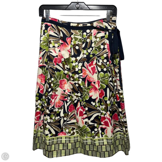 Pleated Skirt Midi By Talbots In Floral Print, Size: 6