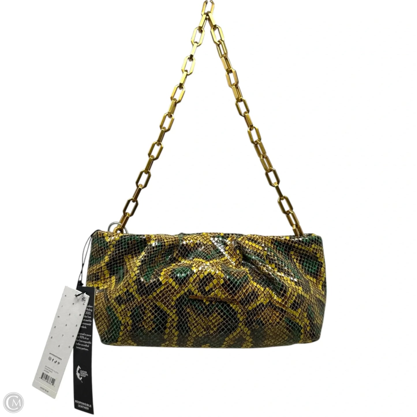 Be Mine Convertible Clutch In Cumin Snake By Aimee Kestenberg, Size: Medium
