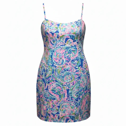 Shelli Stretch Dress Designer By Lilly Pulitzer In Multi-colored, Size: L ESTIMATED