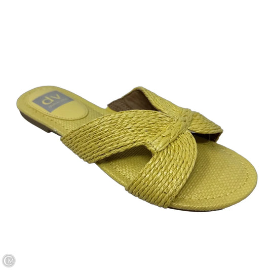 Geeya Sandals Flats By Dolce Vita In Yellow, Size: 7.5