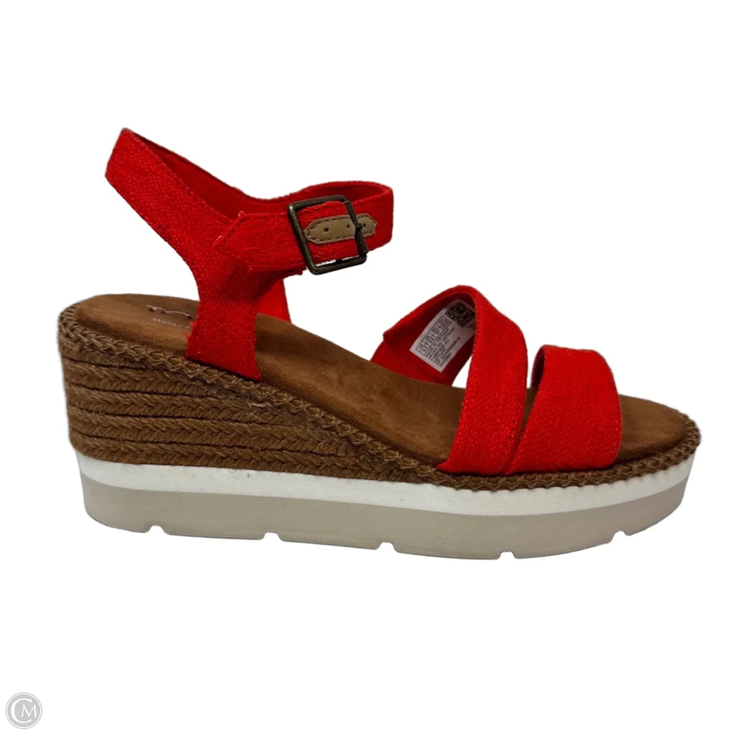 Sandals Heels Wedge By Toms In Orange, Size: 6.5