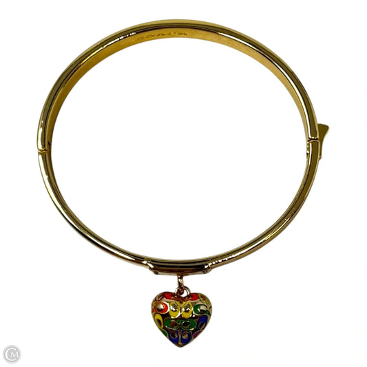 Rainbow Signature Heart Hinged Cuff Bracelet Designer By Coach