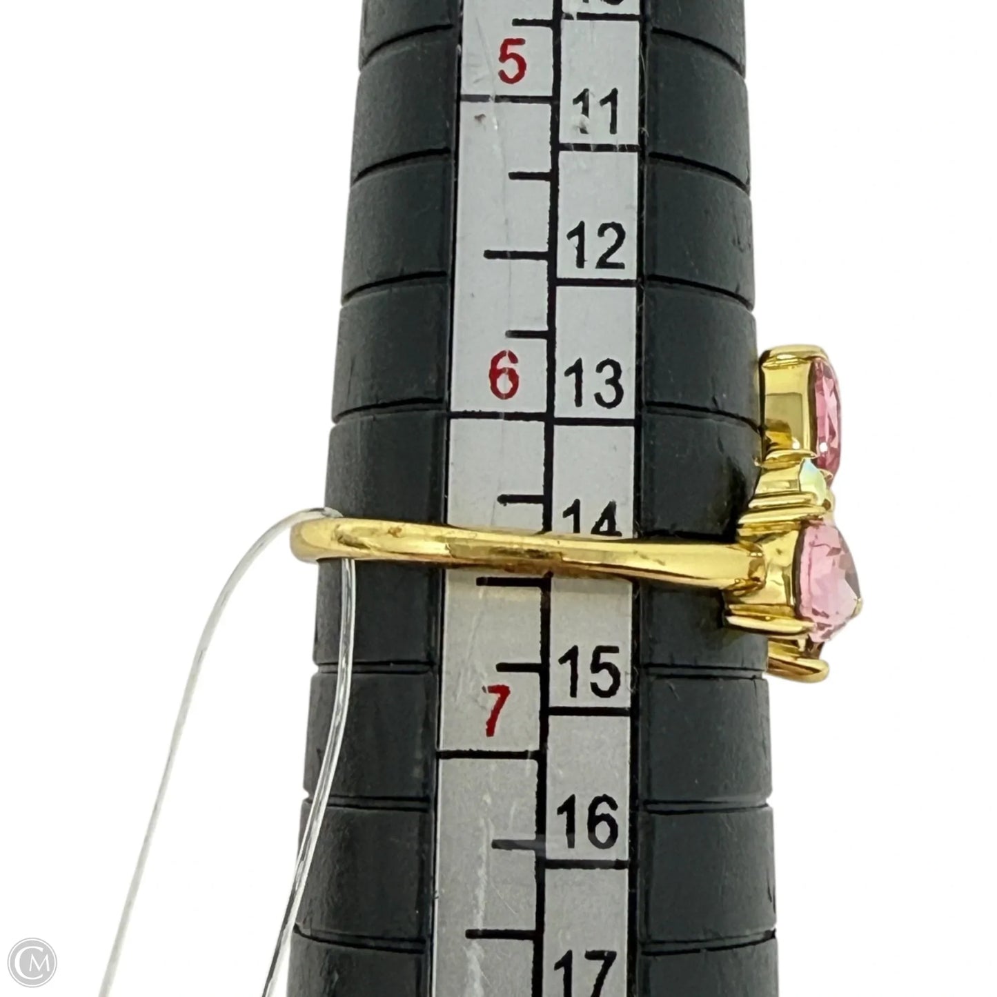 Gold Over Sterling Silver Pear & Marquis Shaped Stones Bypass Ring By Felicia Design, Size: 6