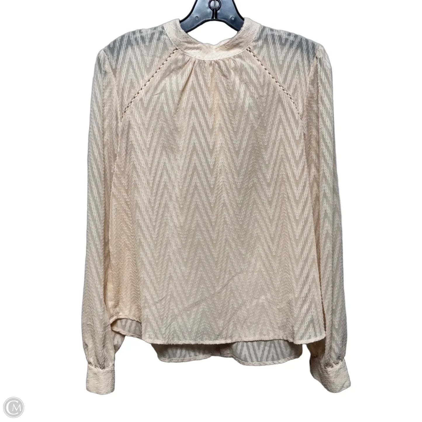 Top Long Sleeve By Free People In Peach, Size: M