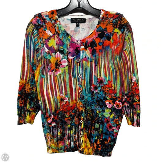 Sweater Cardigan By Joseph A. In Multi-colored, Size: S