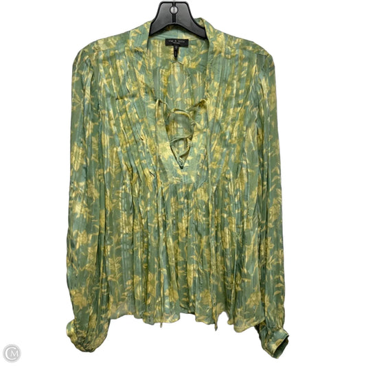 Top Long Sleeve By Rag And Bone In Floral Print, Size: M