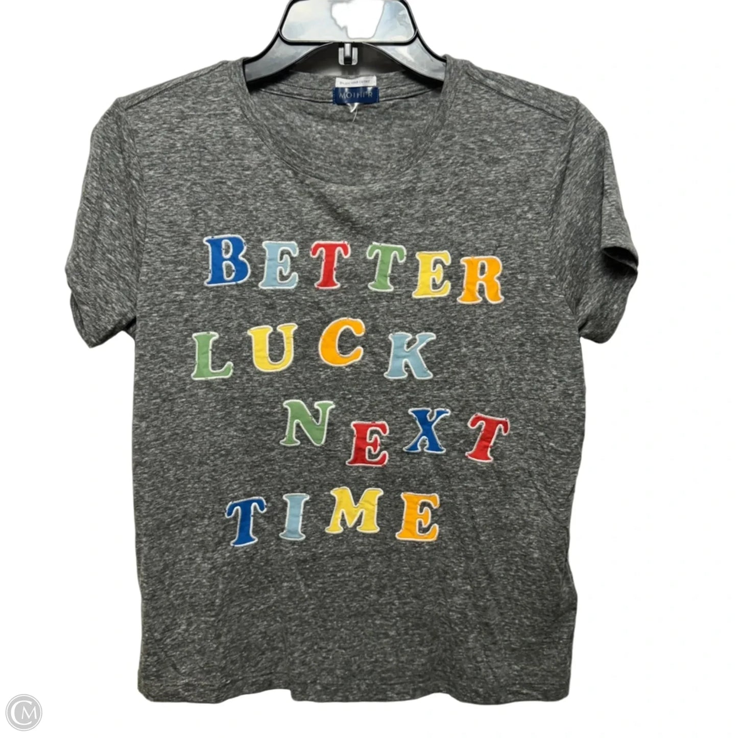 “Better Luck Next Time” Top Short Sleeve By Mother In Grey, Size: Xs