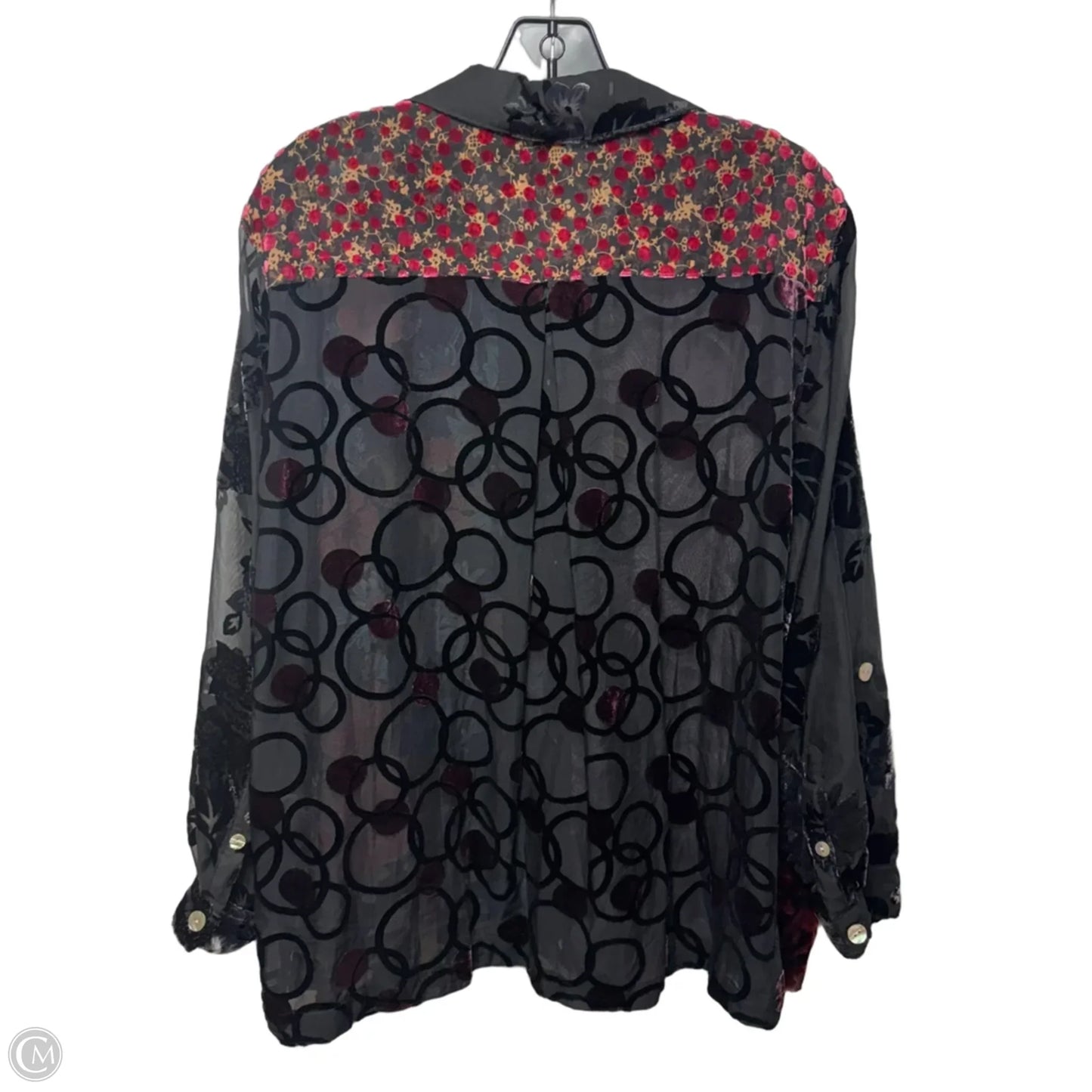 Enchanted Evening Top Long Sleeve By John Mark In Floral Print, Size: Xlp