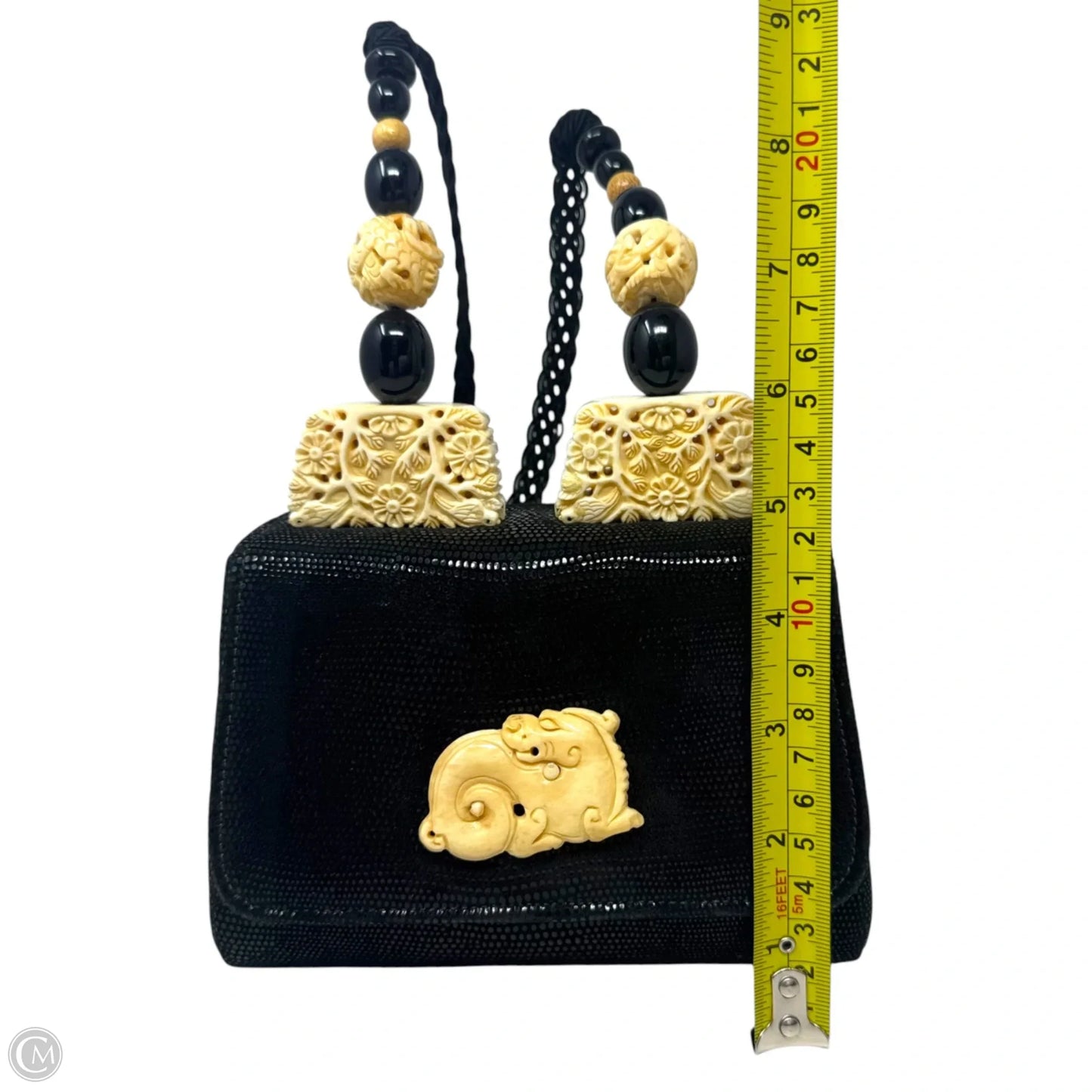 Vintage Carved Bead Handbag By Rafael Sanchez, Size: Small