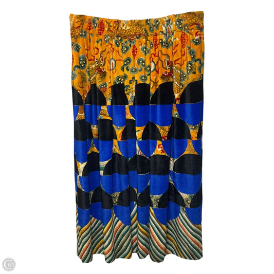 Velvet Dragon Midi Skirt Midi By Dries Van Noten In Multi-colored, Size: 4 (38)