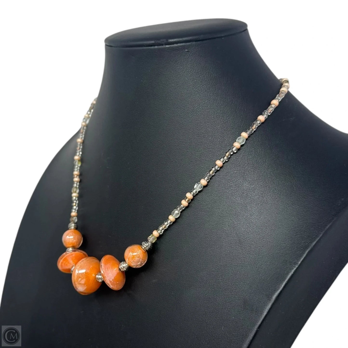 Glass Bead Statement Necklace By Murina Antica